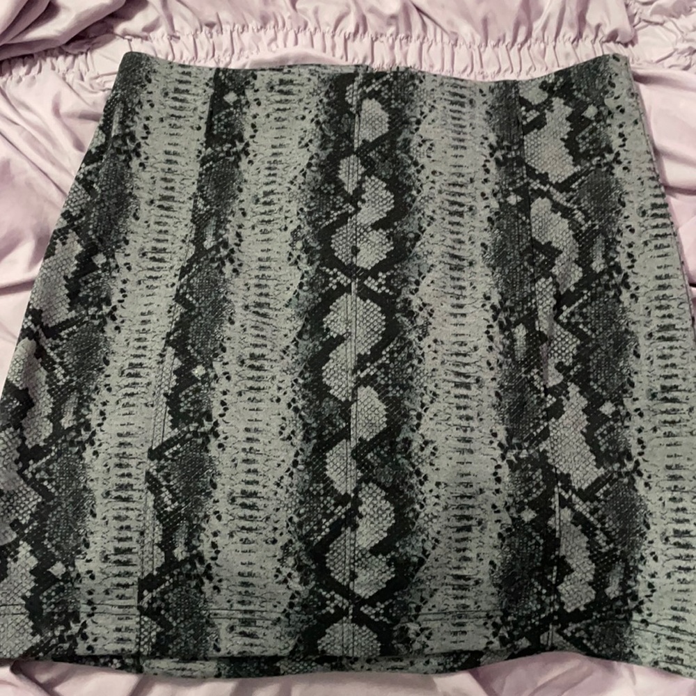 Material girl snake skin skirt